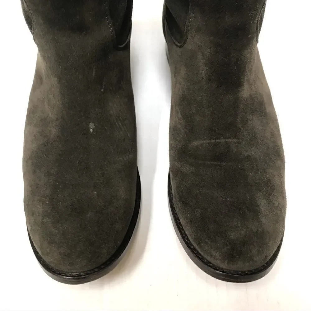 ‎Frye Melissa button knee suede western riding boots 6.5B